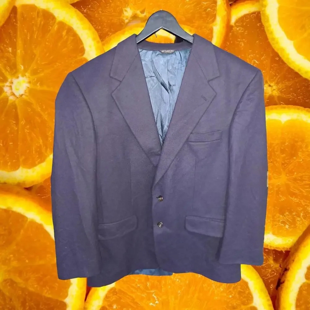 Peterborough Row Navy‎ 100% Cashmere Blazer Made in the USA